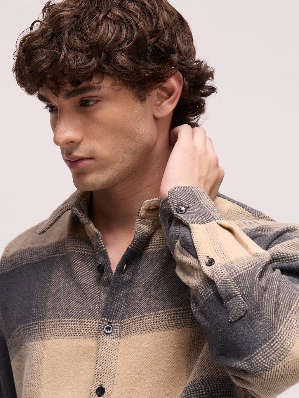 Men's Yarn Dyed Checks Oversized Fit Shirt