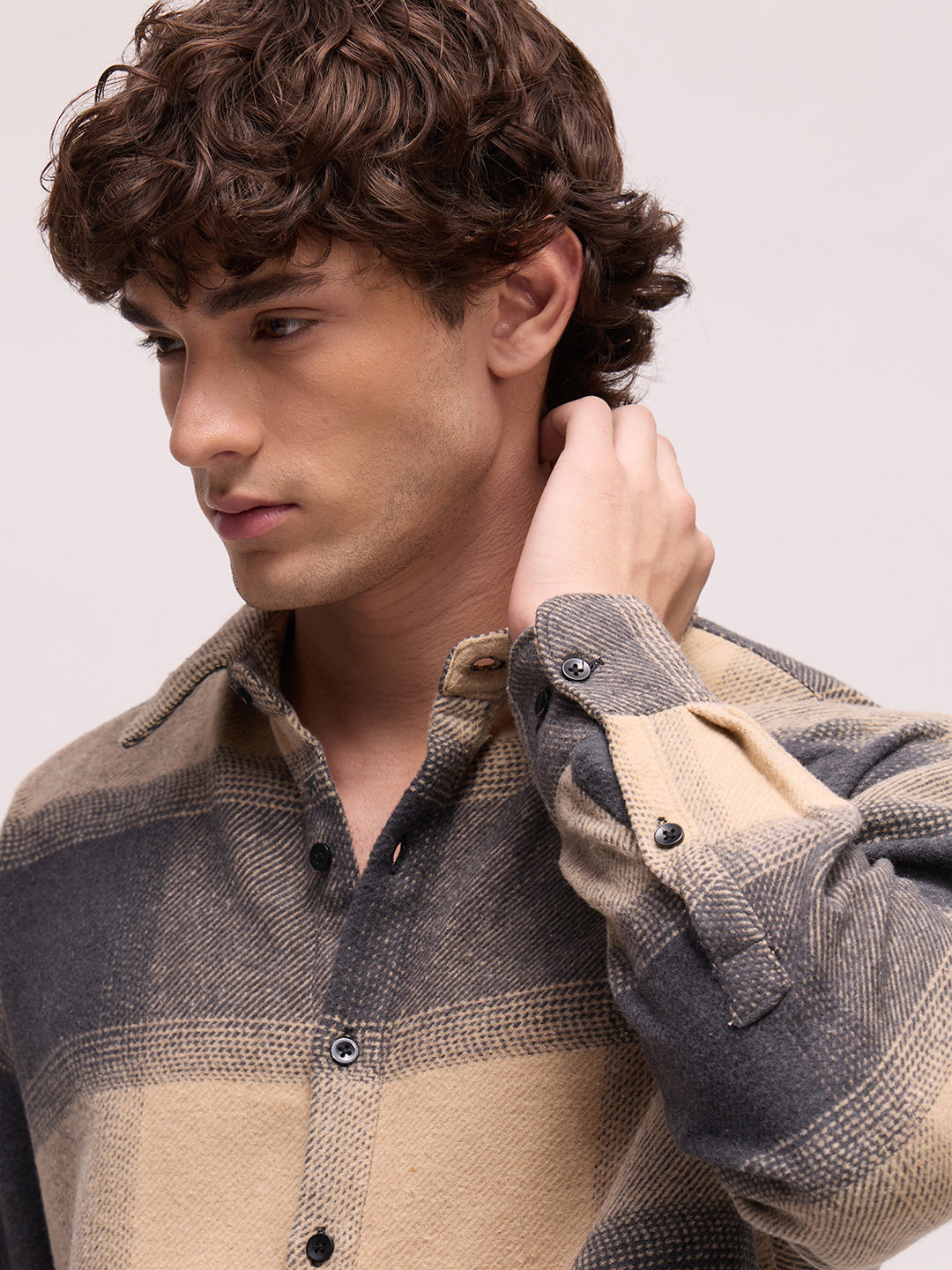 Men's Yarn Dyed Checks Oversized Fit Shirt