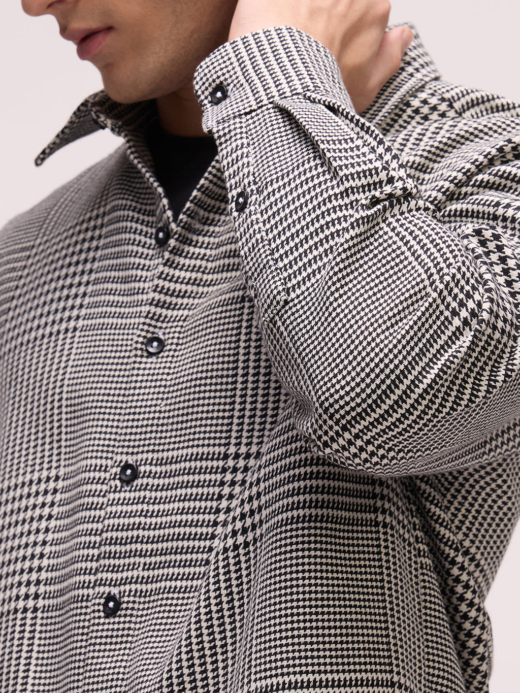 Men's Yarn Dyed Checks Oversized Fit Shirt
