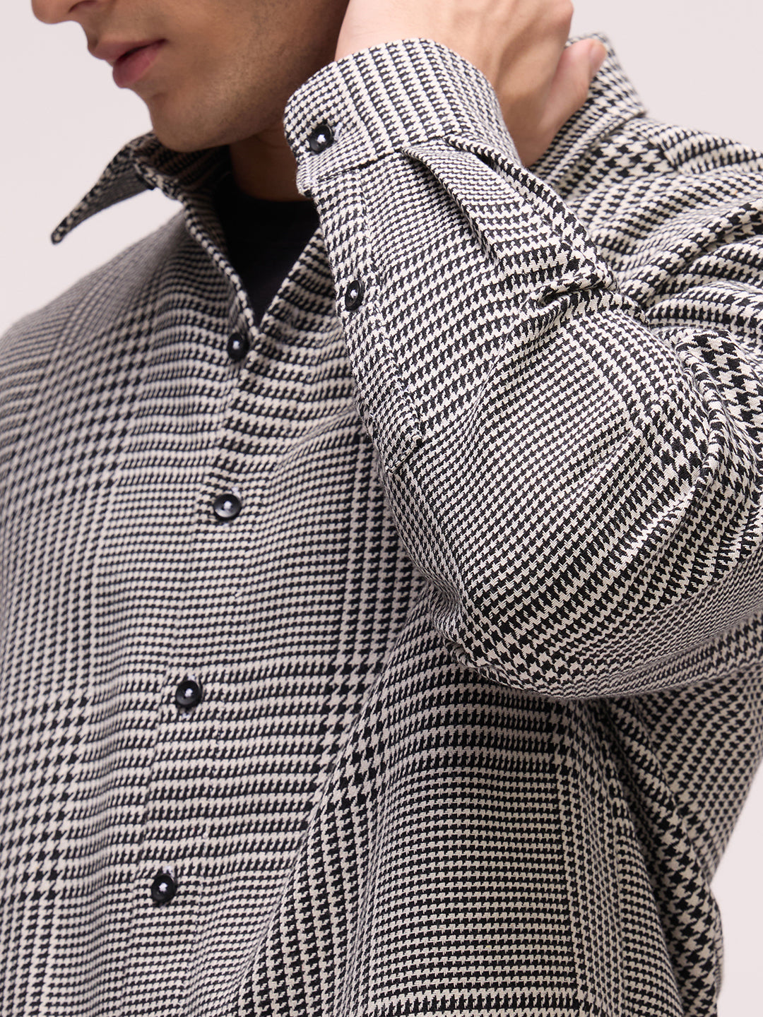 Men's Yarn Dyed Checks Oversized Fit Shirt