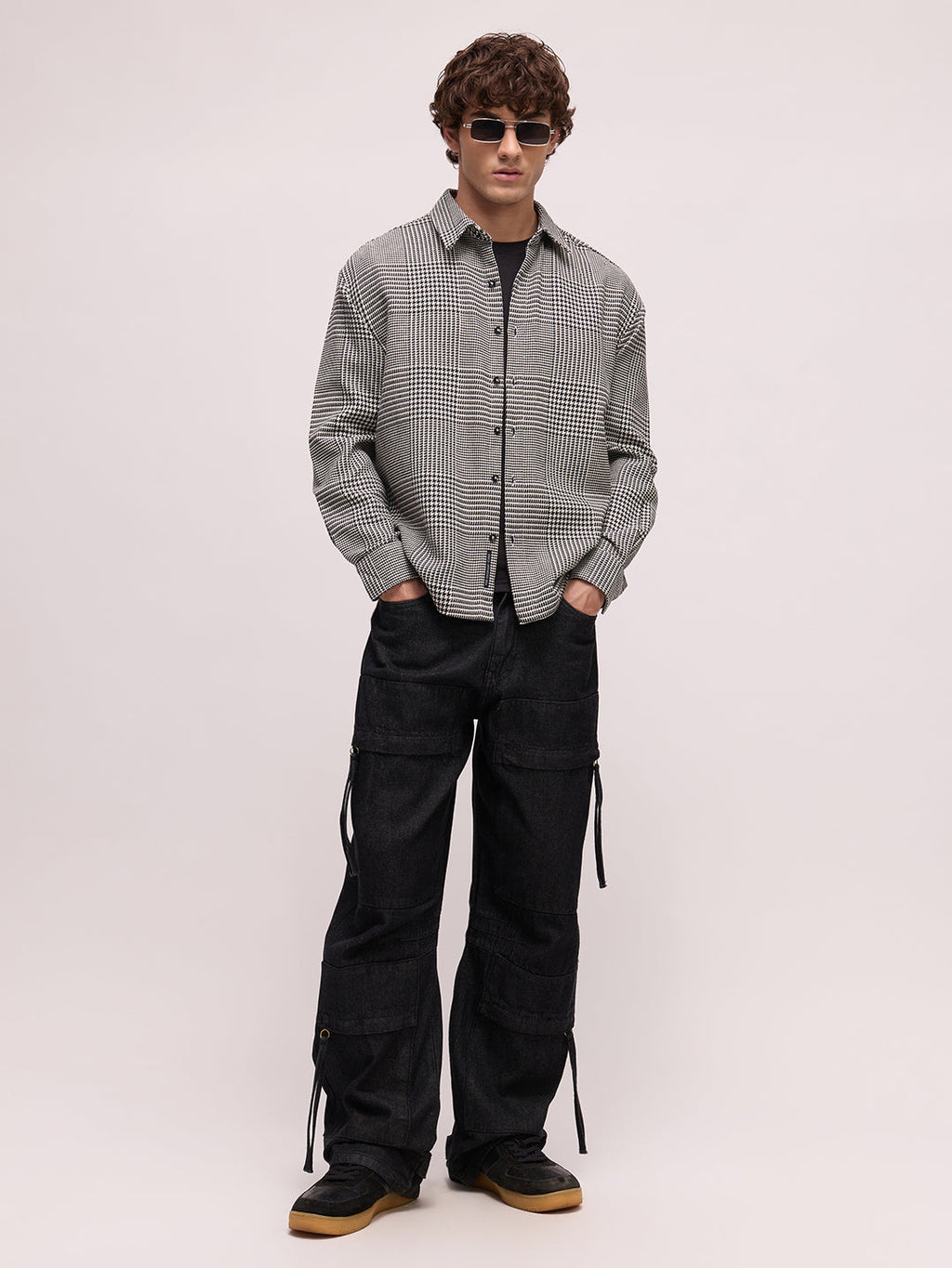 Men's Yarn Dyed Checks Oversized Fit Shirt