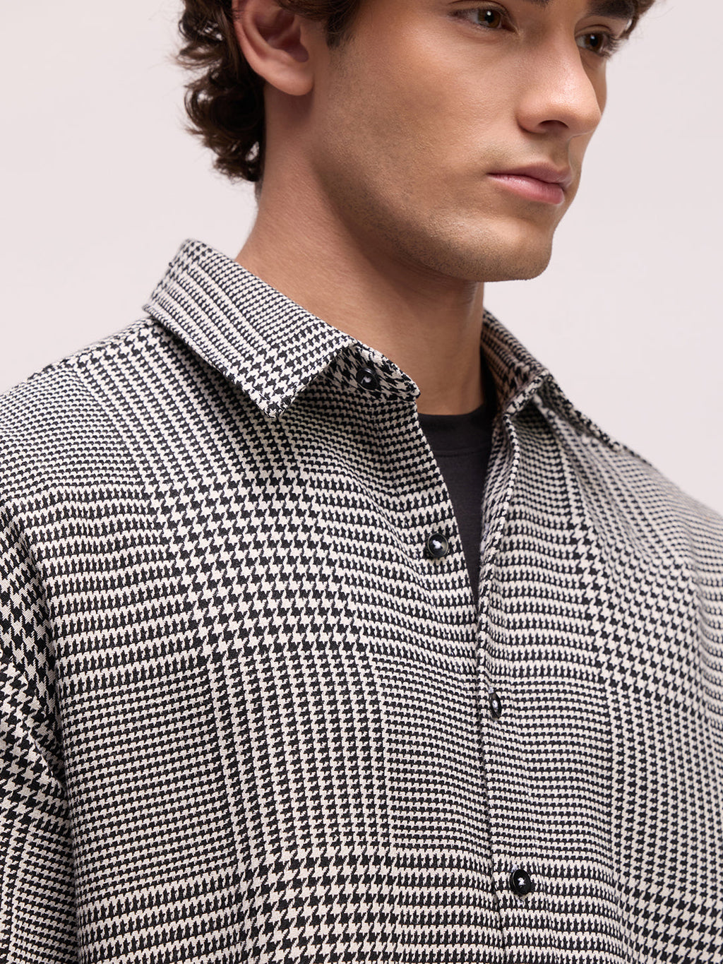 Men's Yarn Dyed Checks Oversized Fit Shirt