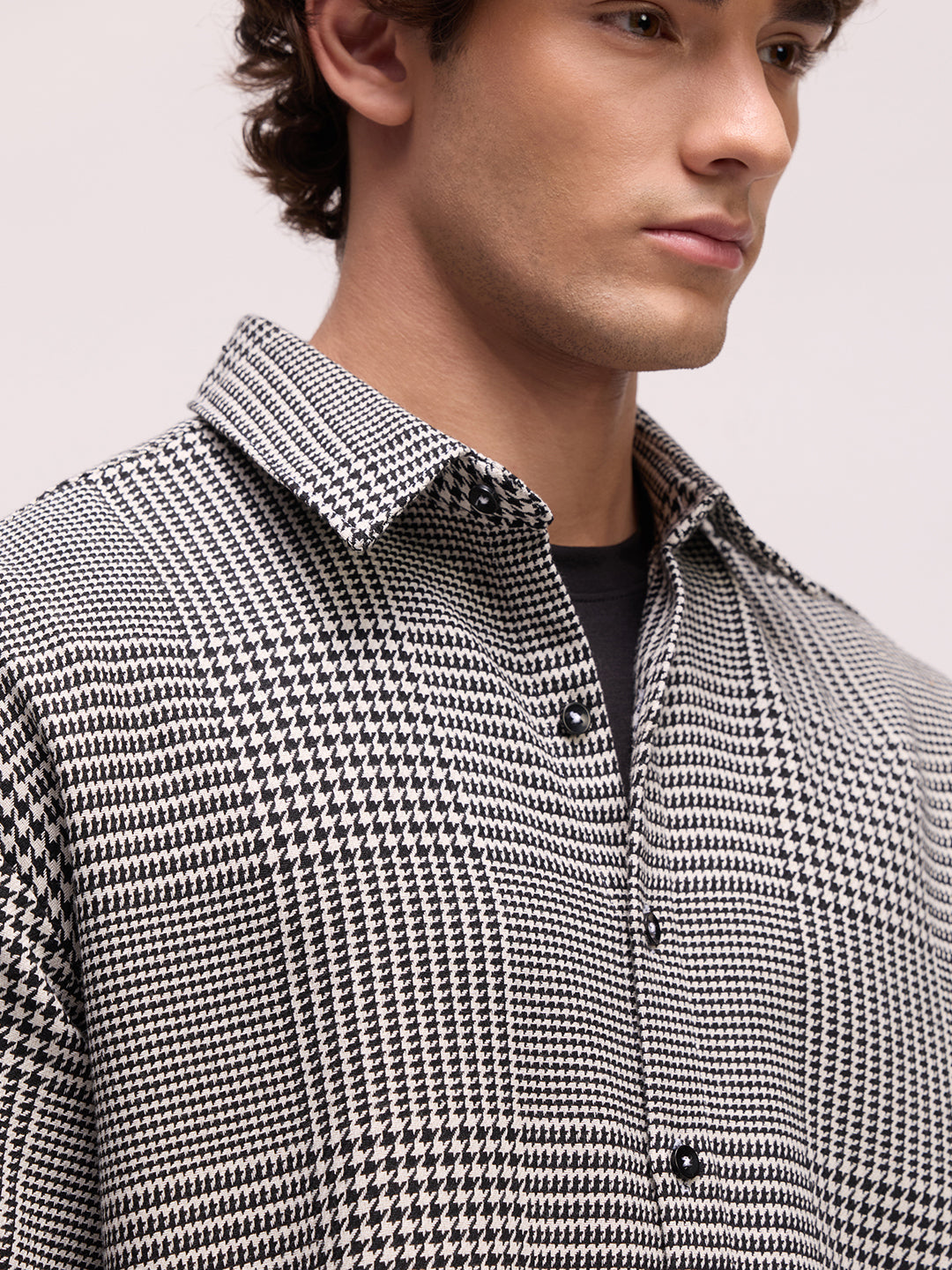 Men's Yarn Dyed Checks Oversized Fit Shirt