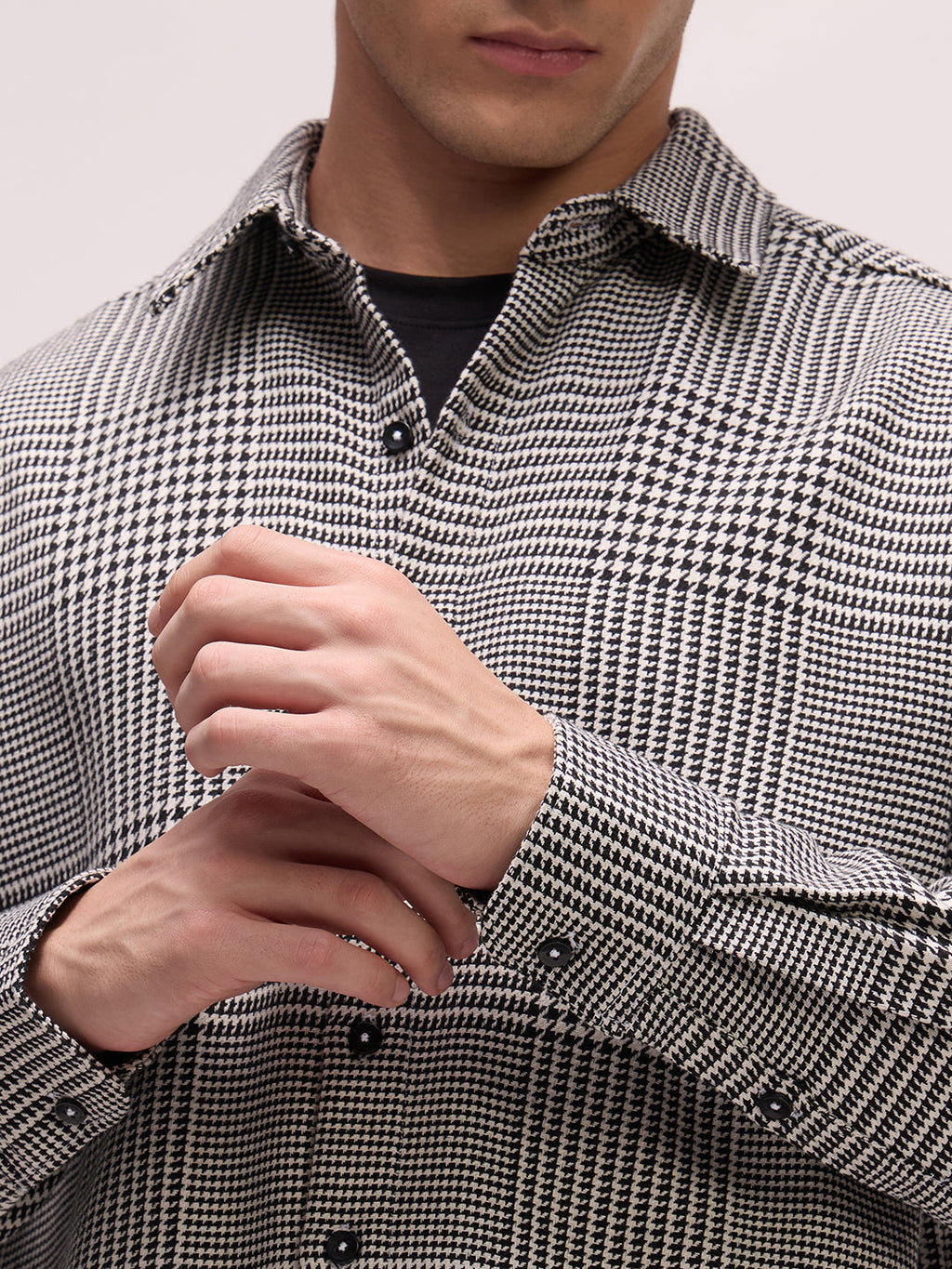 Men's Yarn Dyed Checks Oversized Fit Shirt