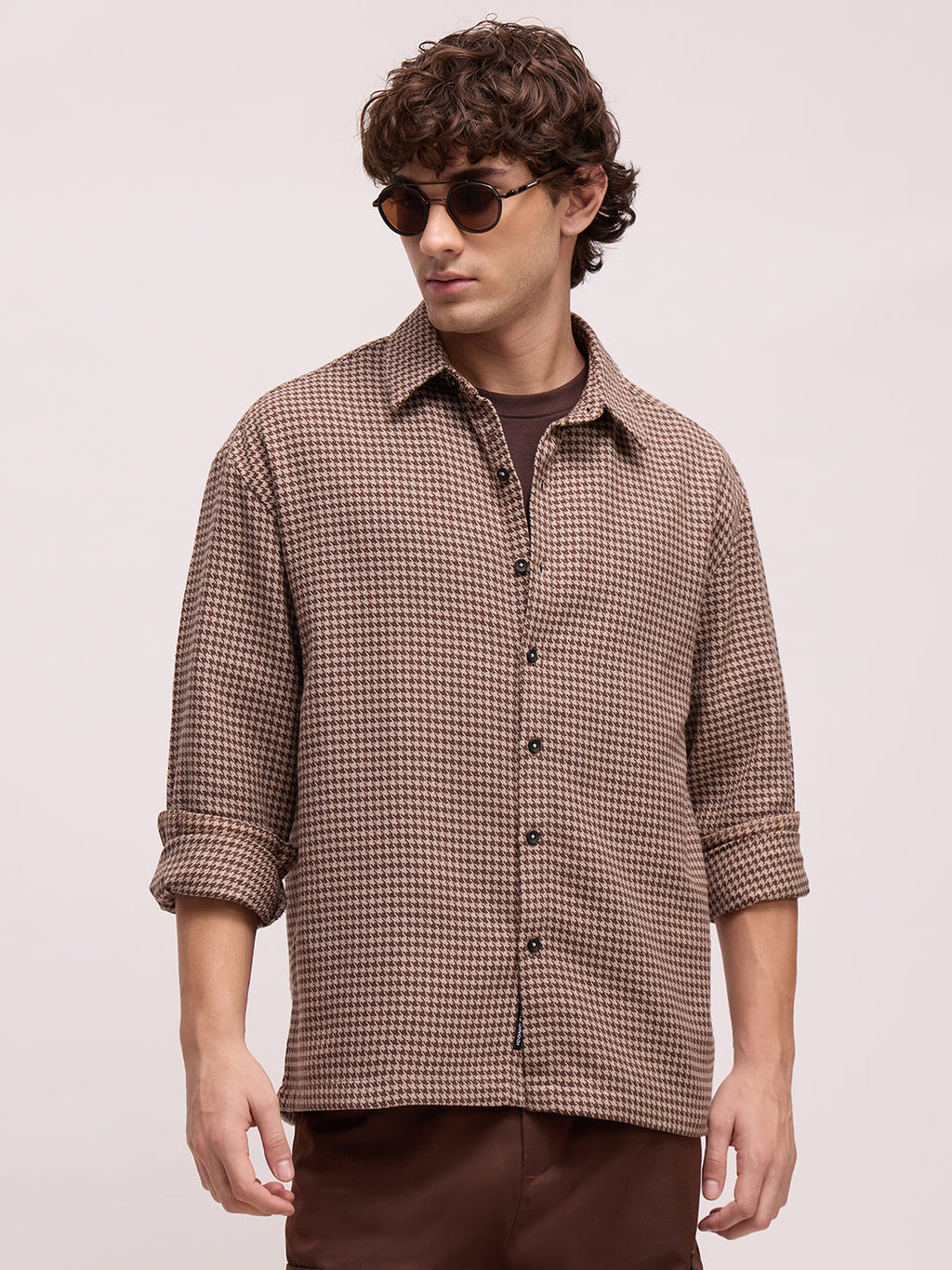 Men's Yarn Dyed Checks Oversized Fit Shirt