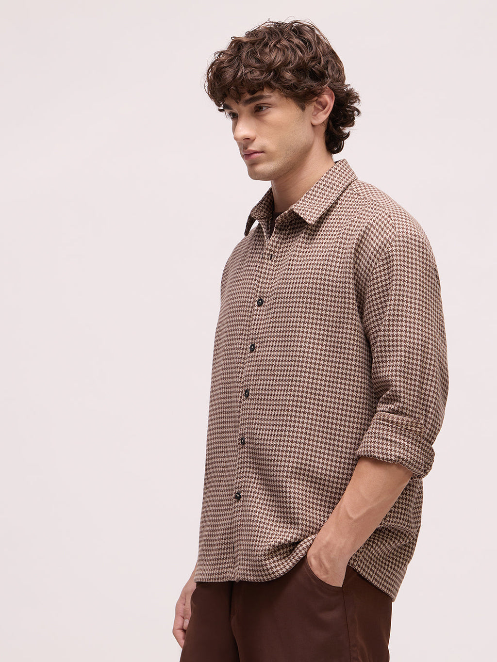 Men's Yarn Dyed Checks Oversized Fit Shirt