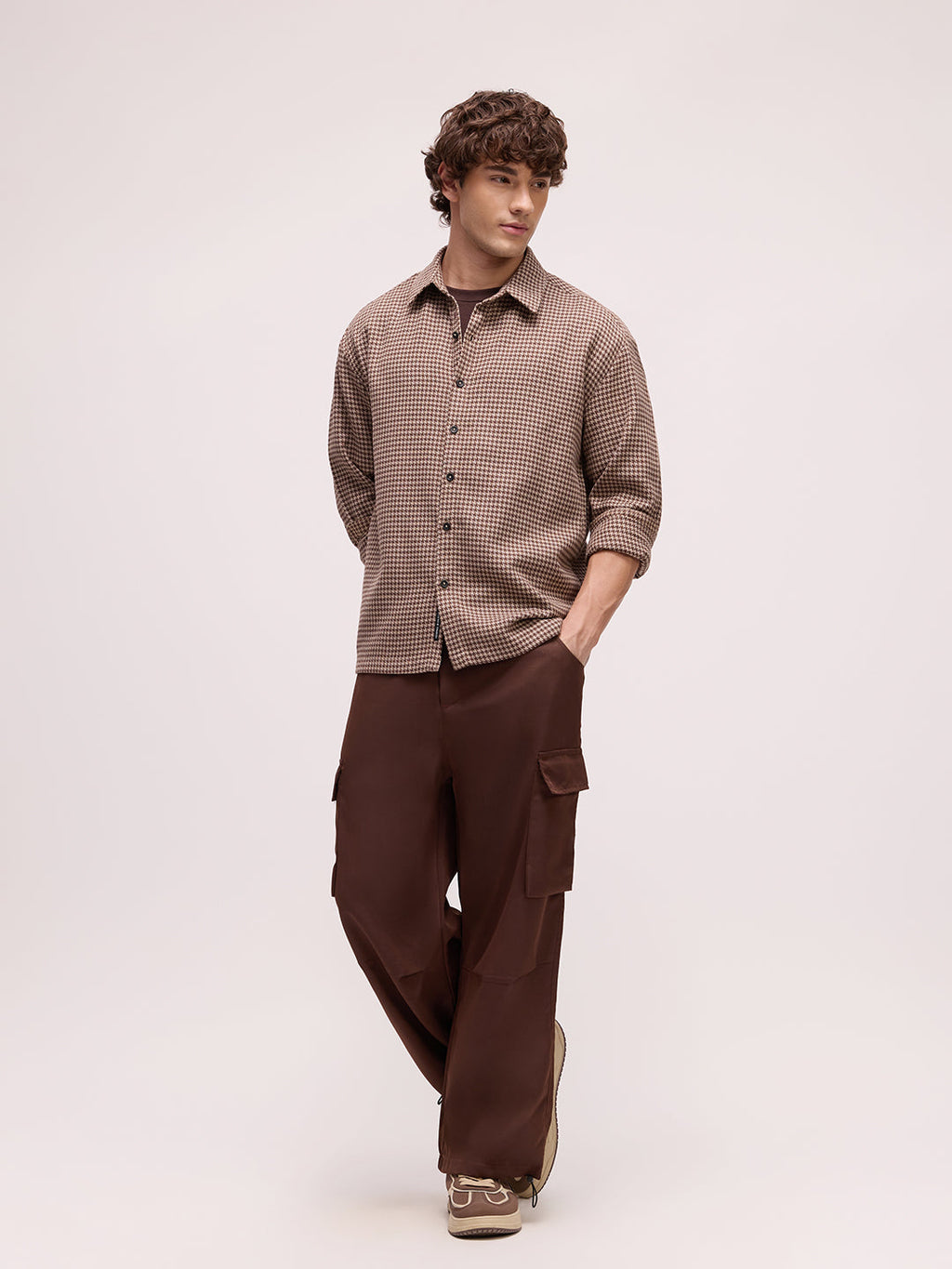 Men's Yarn Dyed Checks Oversized Fit Shirt