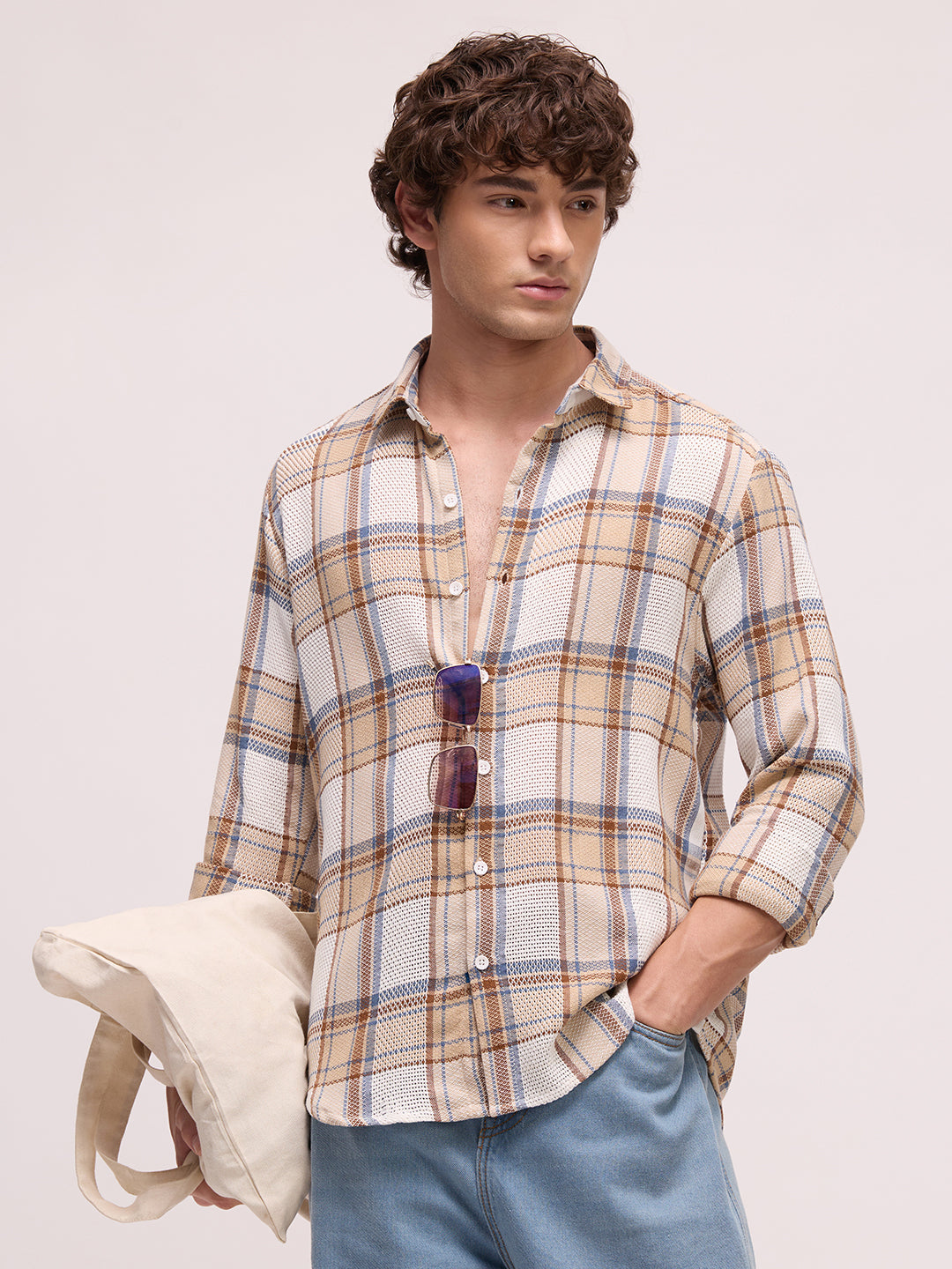 Men's Yarn Dyed Checks Regular Fit Shirt