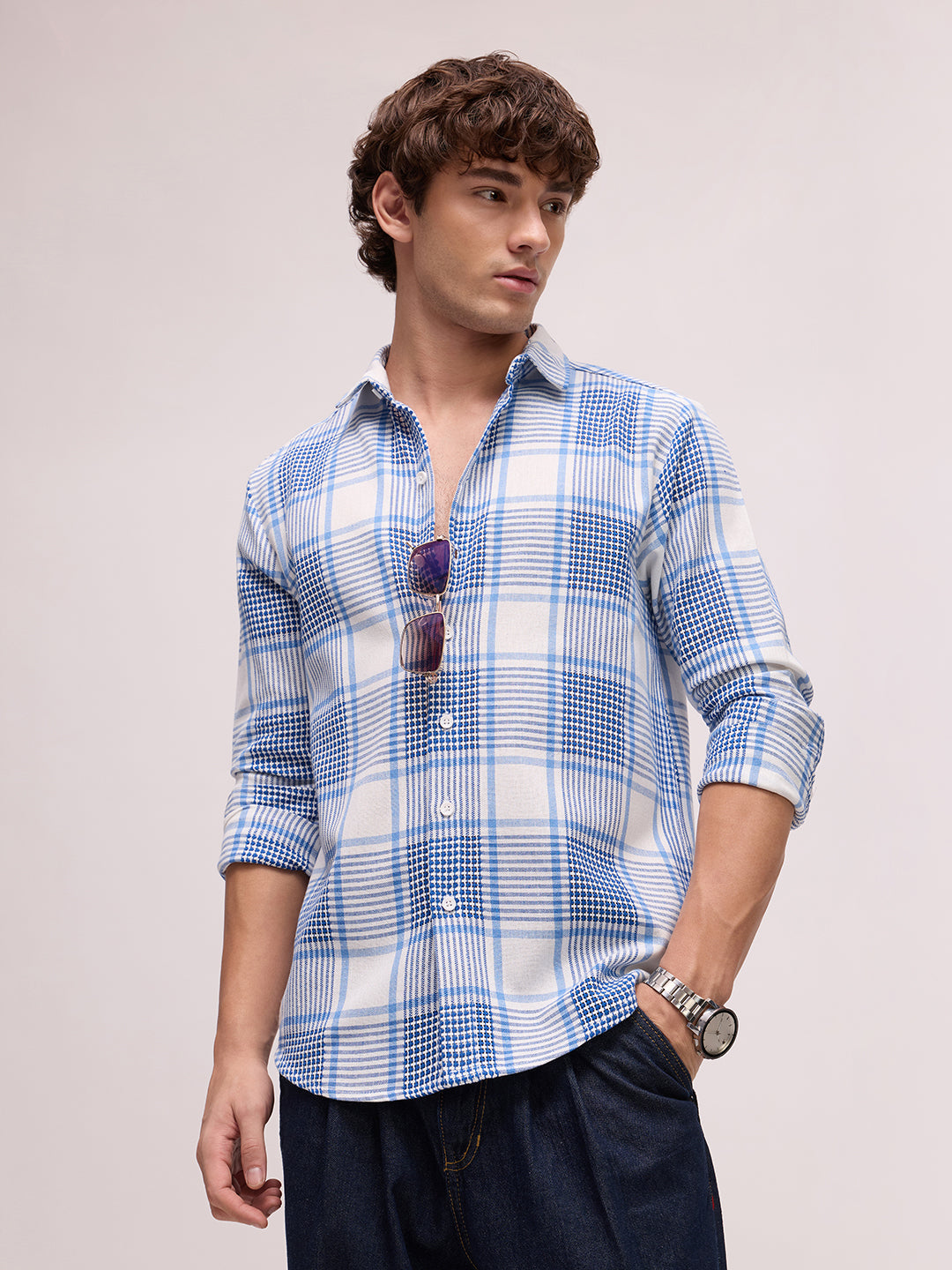 Men's Yarn Dyed Checks Regular Fit Shirt