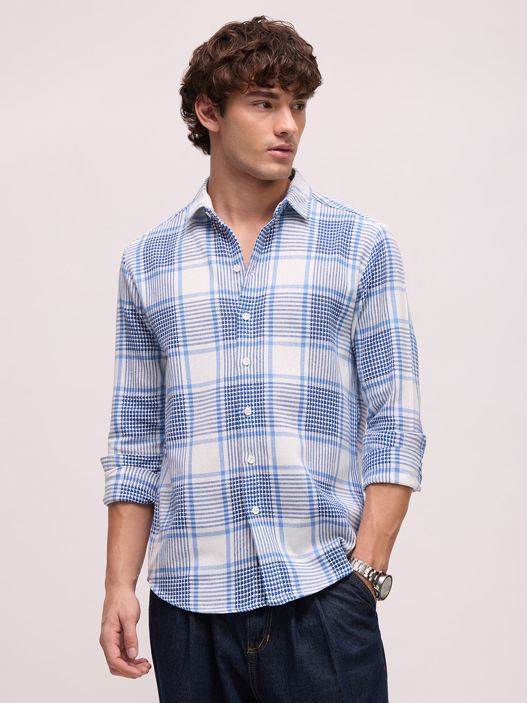 Men's Yarn Dyed Checks Regular Fit Shirt