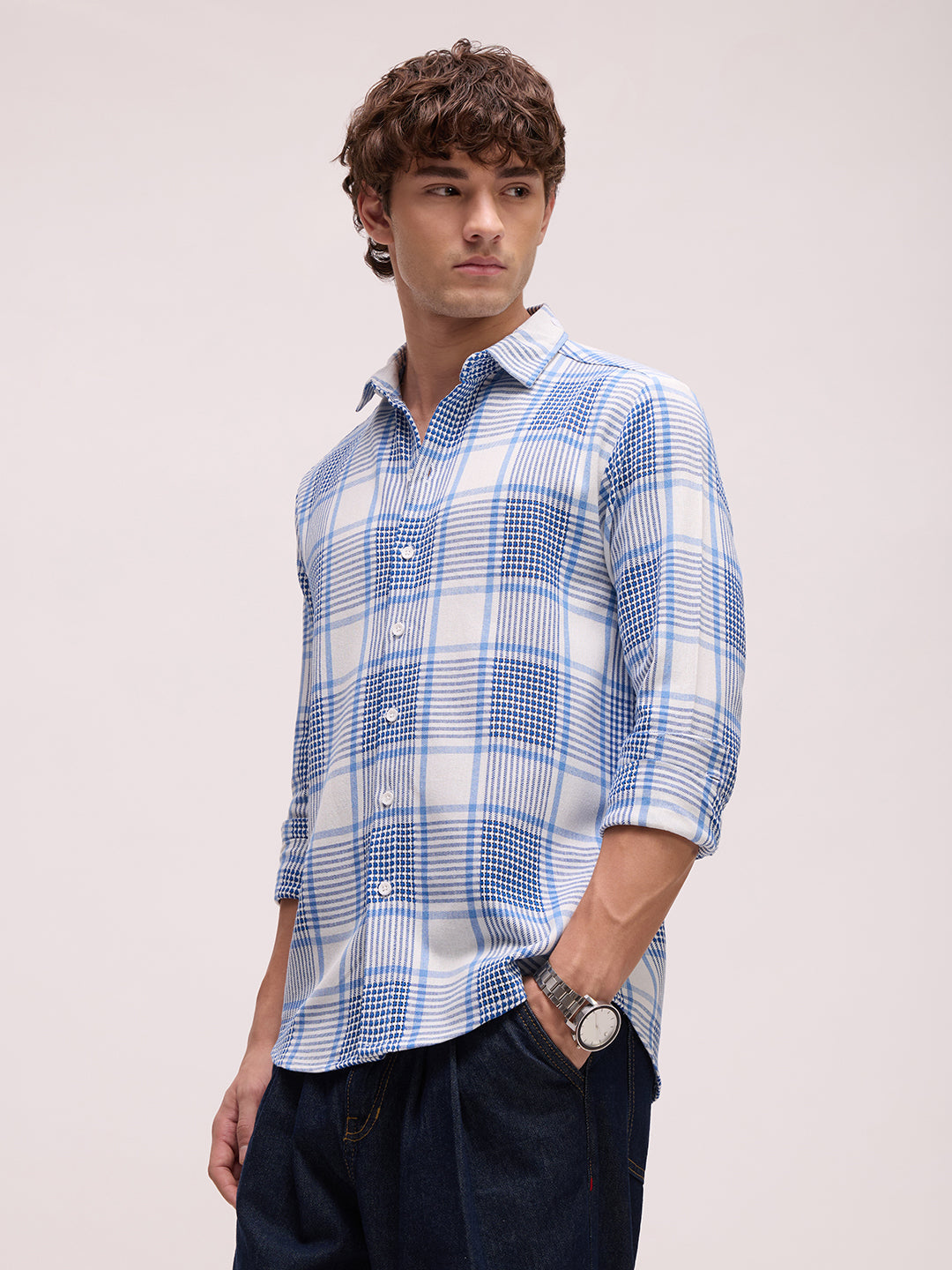Men's Yarn Dyed Checks Regular Fit Shirt
