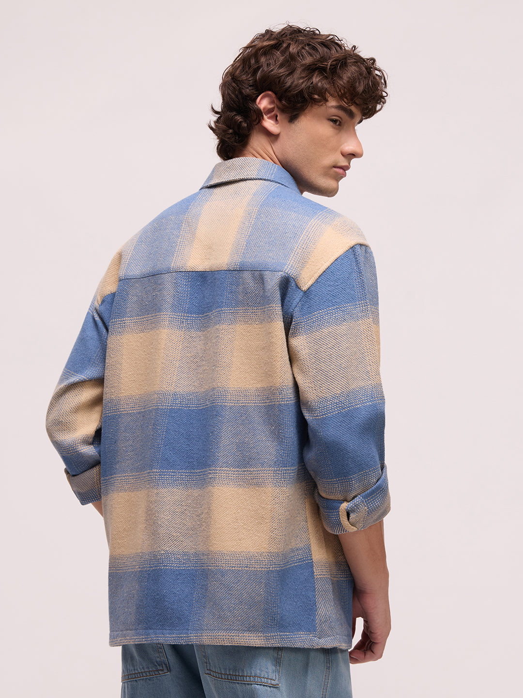 Men's Yarn Dyed Checks Oversized Fit Shirt