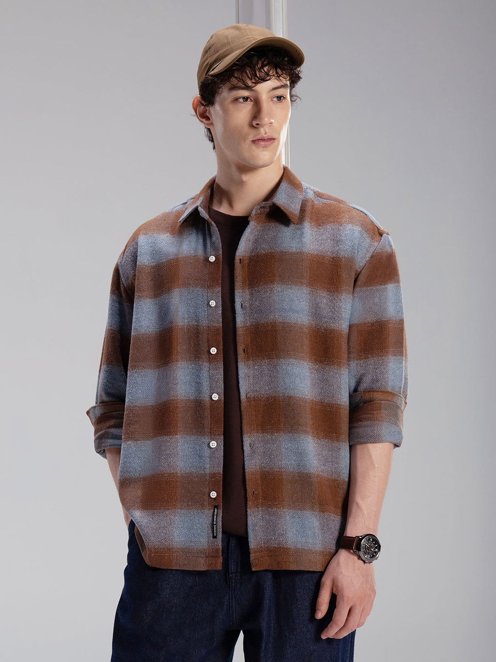 Men's Yarn Dyed Checks Relaxed Fit Shirt
