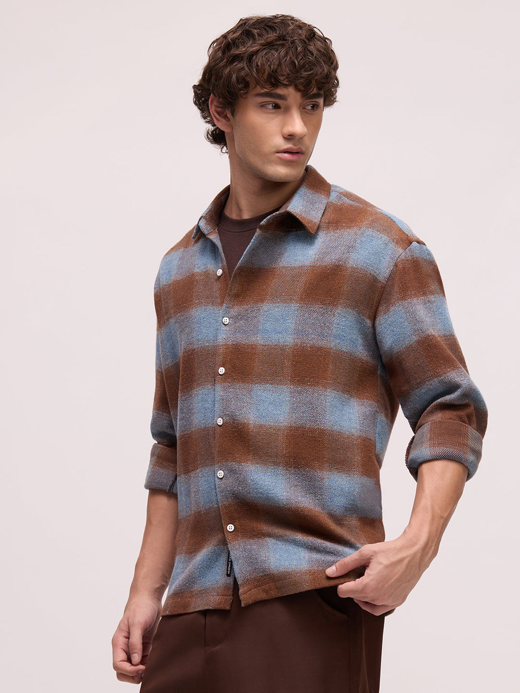 Men's Yarn Dyed Checks Relaxed Fit Shirt