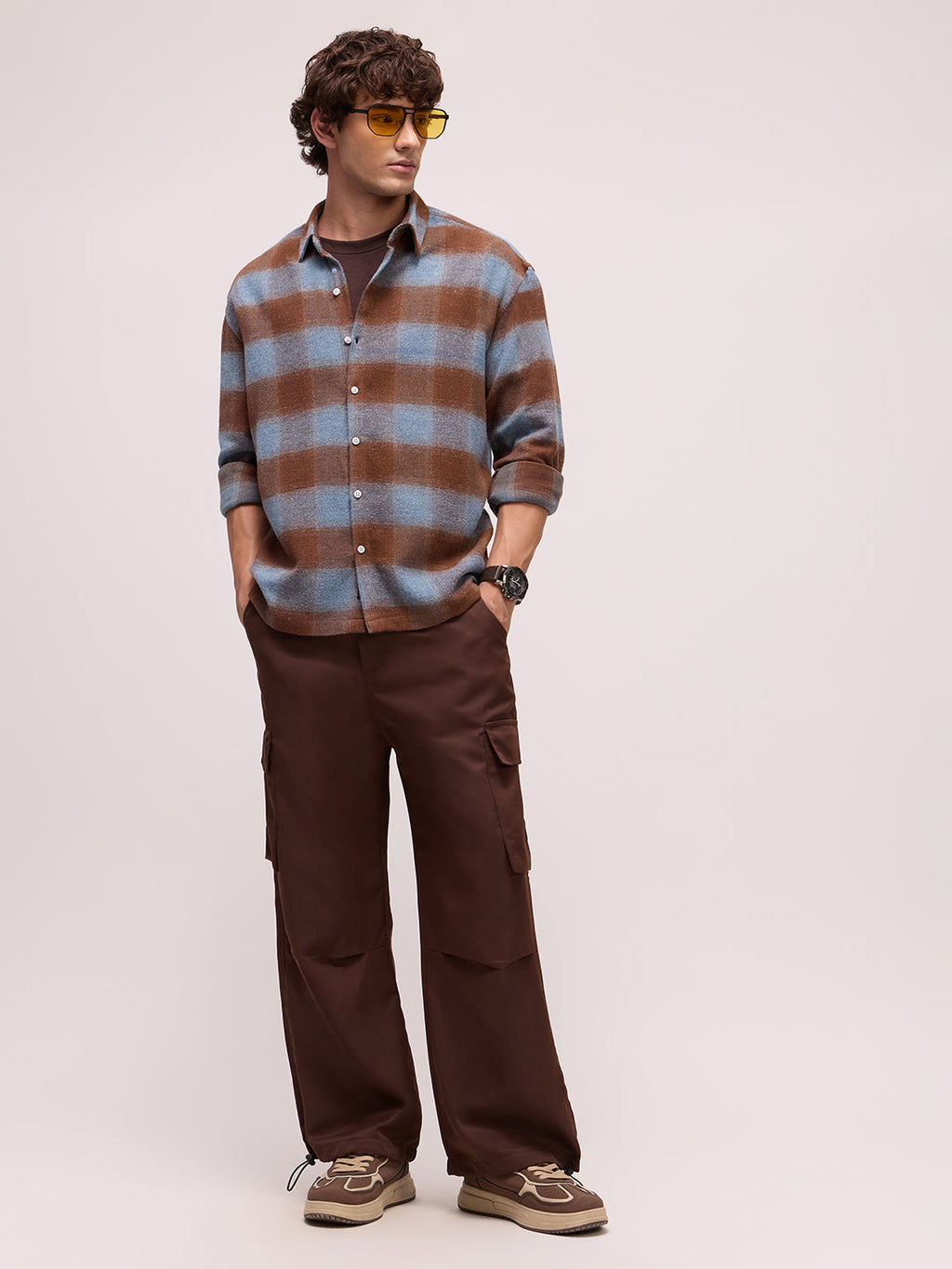 Men's Yarn Dyed Checks Relaxed Fit Shirt