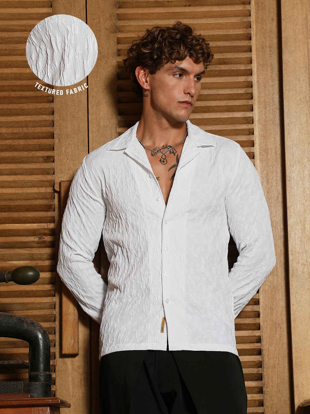 Textured-Cuban Shirt