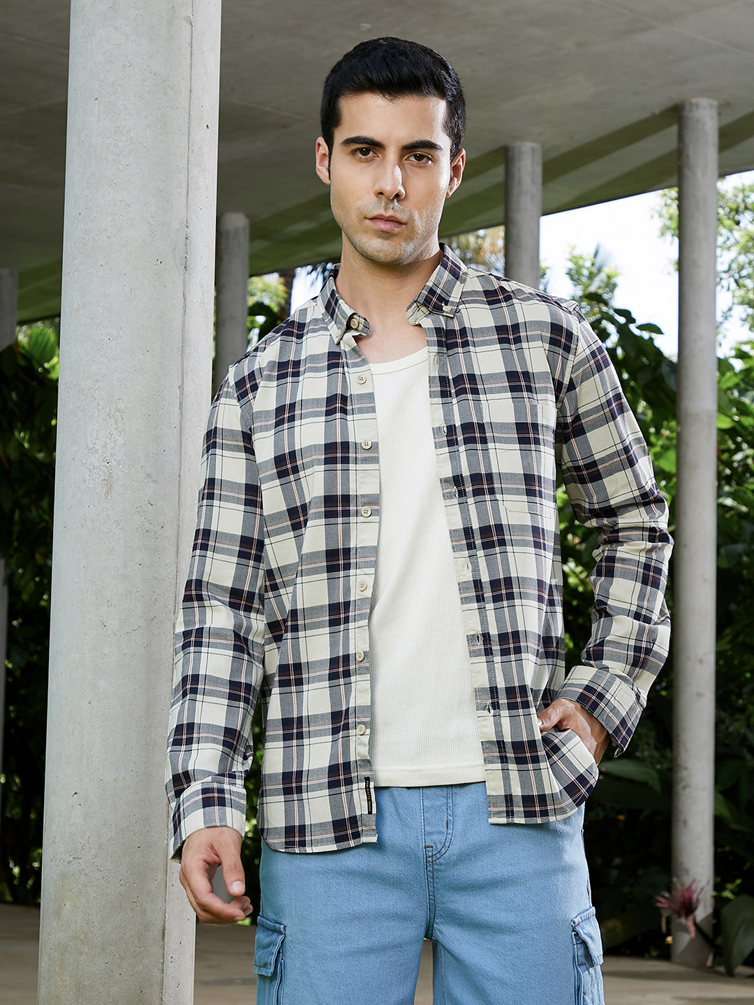 Button-Down Tartan Shirt