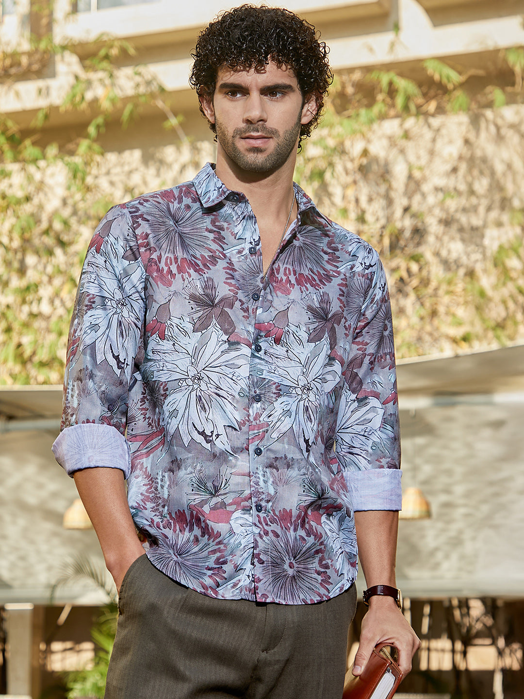 Men's Shirt Viscose All Over Print