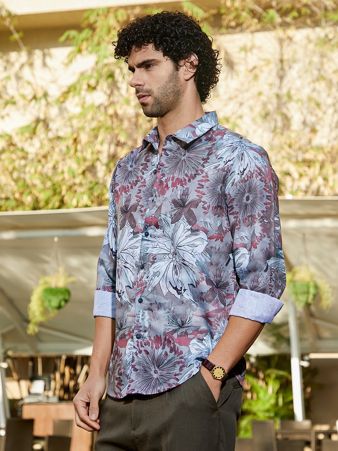 Men's Shirt Viscose All Over Print