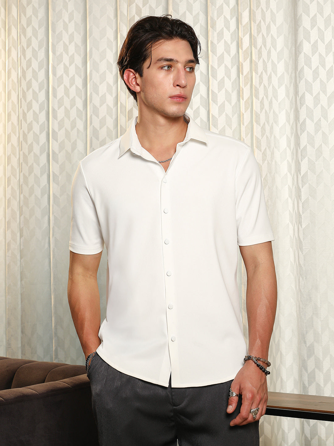 Seamless Waffle-Knit Shirt