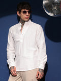 Edge-Lined Half-Placket Shirt