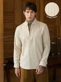 Edge-Lined Half-Placket Shirt