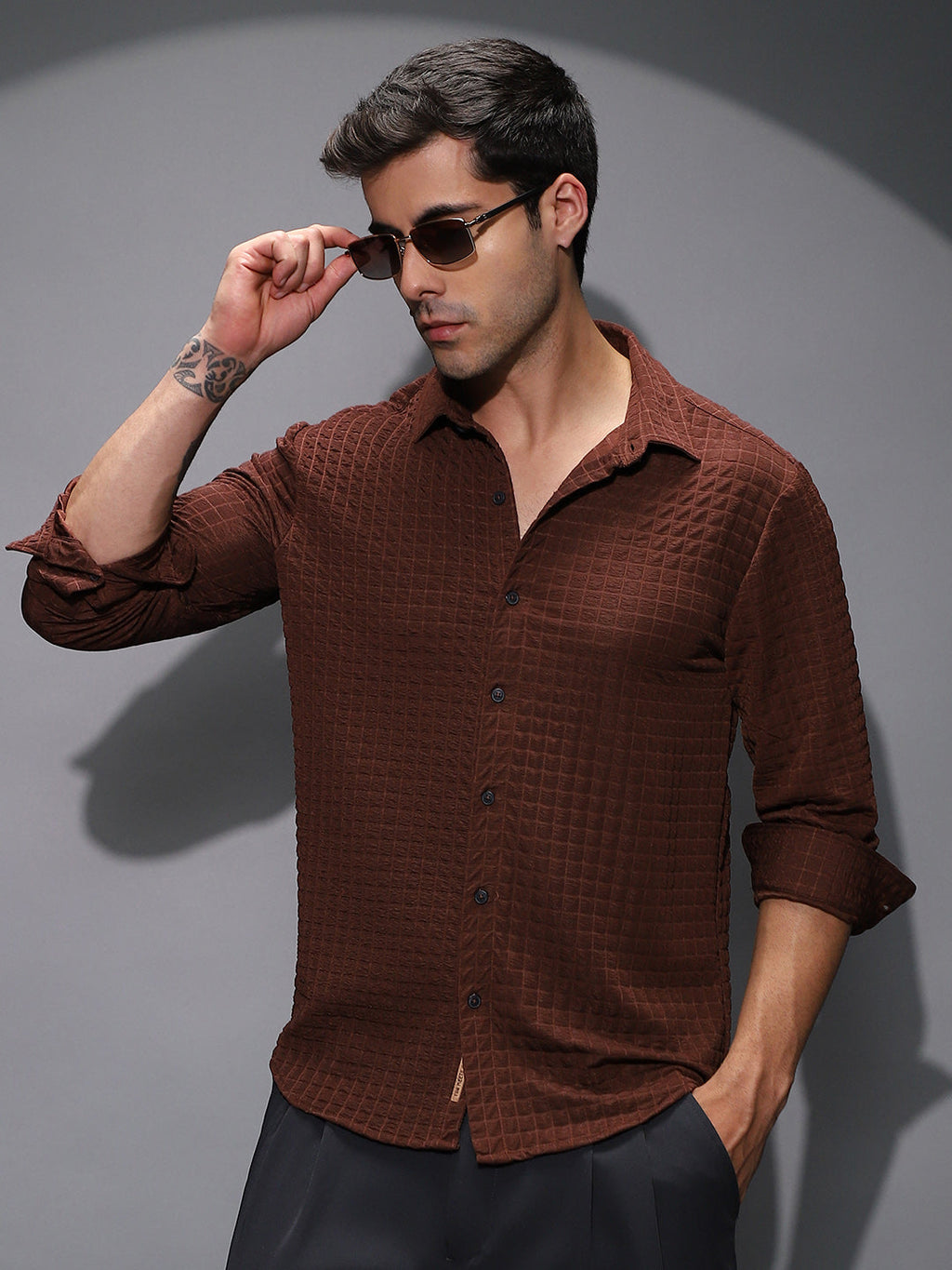Cube-Textured Shirt