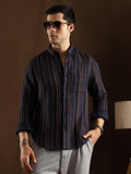 Multitrack-Striped Regular Shirt