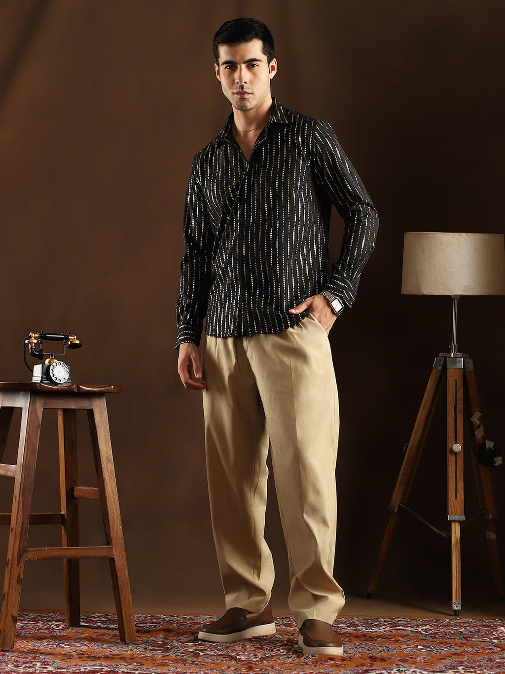 Metallic-Vined Shirt
