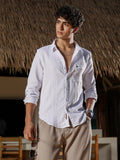Rope-Stripe Jacquard Shirt