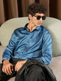 Solid-Satin Regular Shirt