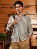 Bohomian-Stripe Jacquard Shirt