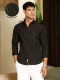 Metallic-Crushed Textured Shirt