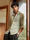 Solid Creased-Tactile Shirt