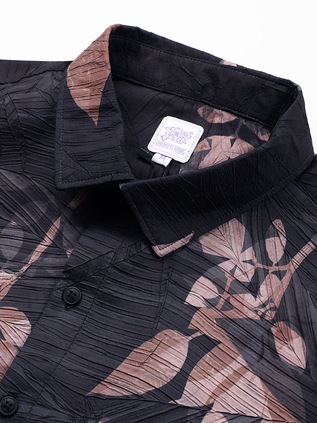 Imprinted Foliage Textured Shirt