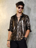 Metallic-Cheetah Velvet Shirt