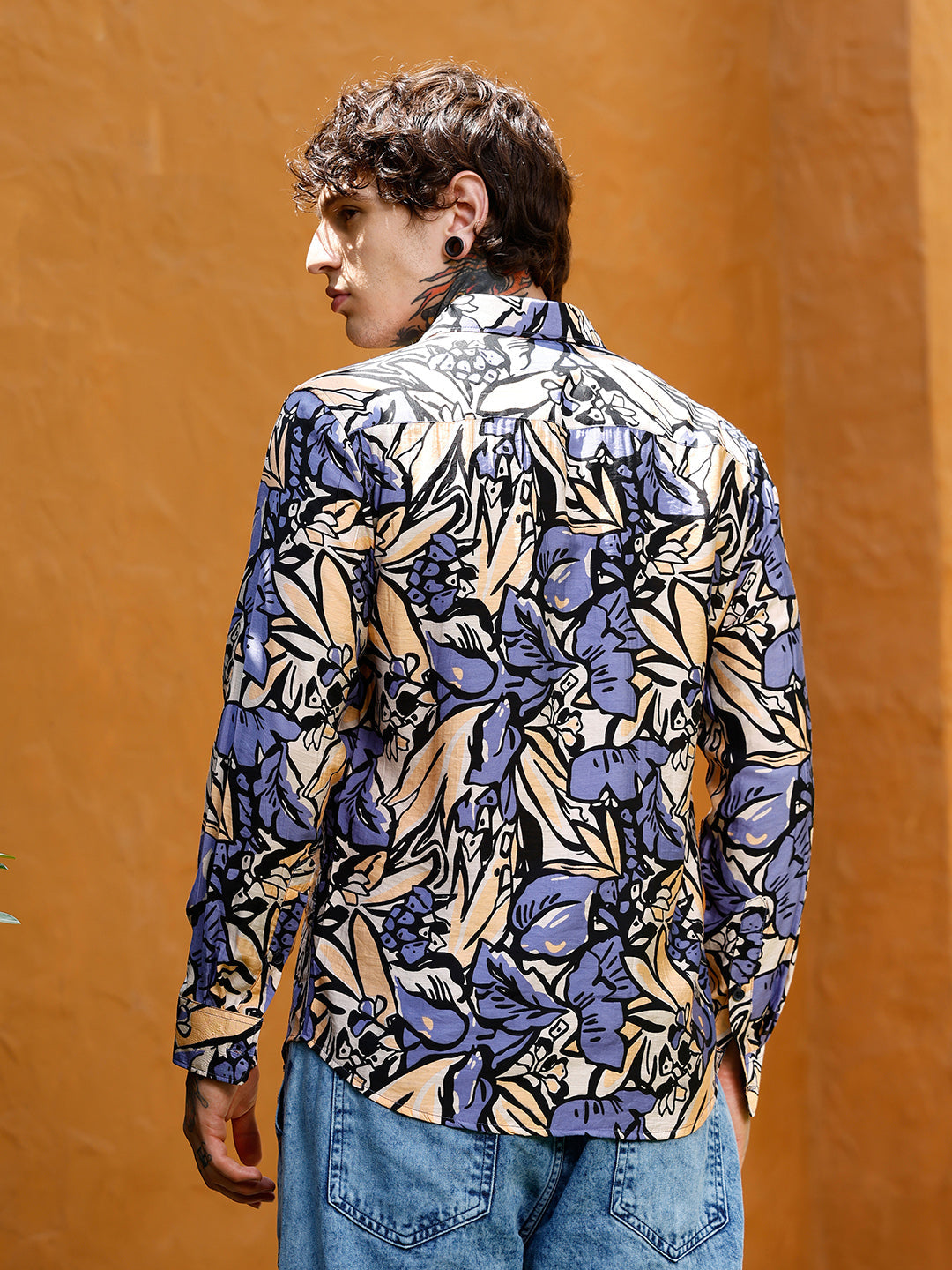 Cluster-Botanical Imprint Shirt