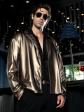 Single-Breasted Sheen Shirt