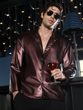 Single-Breasted Sheen Shirt