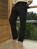 Micro-Waffle Straight Trousers