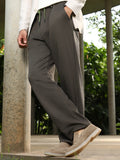 Micro-Waffle Straight Trousers