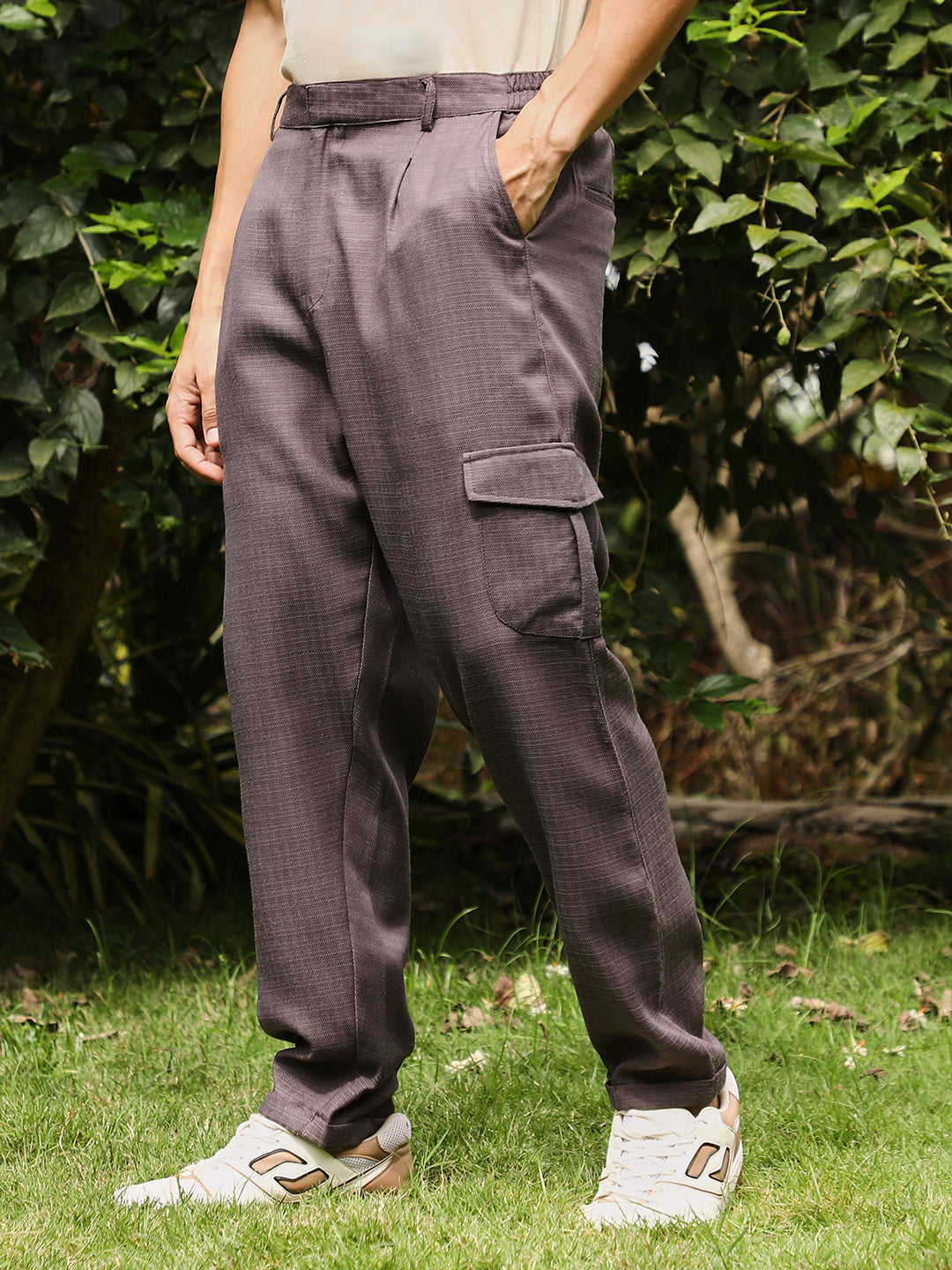 Pleated Utility-Tapered Trousers