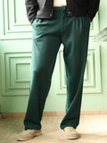 Pleated-Ribbed Trousers