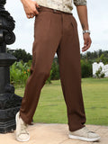 Extended-Waistband Pleated Trousers