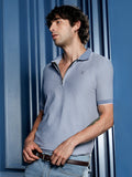 Jacquard-Striped Polo T-Shirt