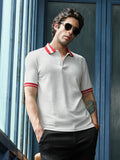 Cuboid-Jacquard Polo T-Shirt