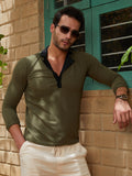 Textured Cuban Polo T-Shirt