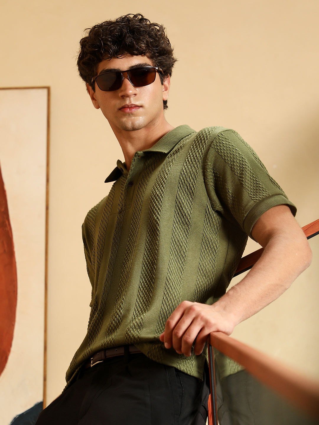 Bi-Panel Polo T-Shirt