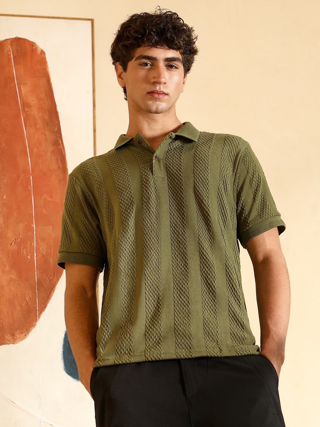 Bi-Panel Polo T-Shirt