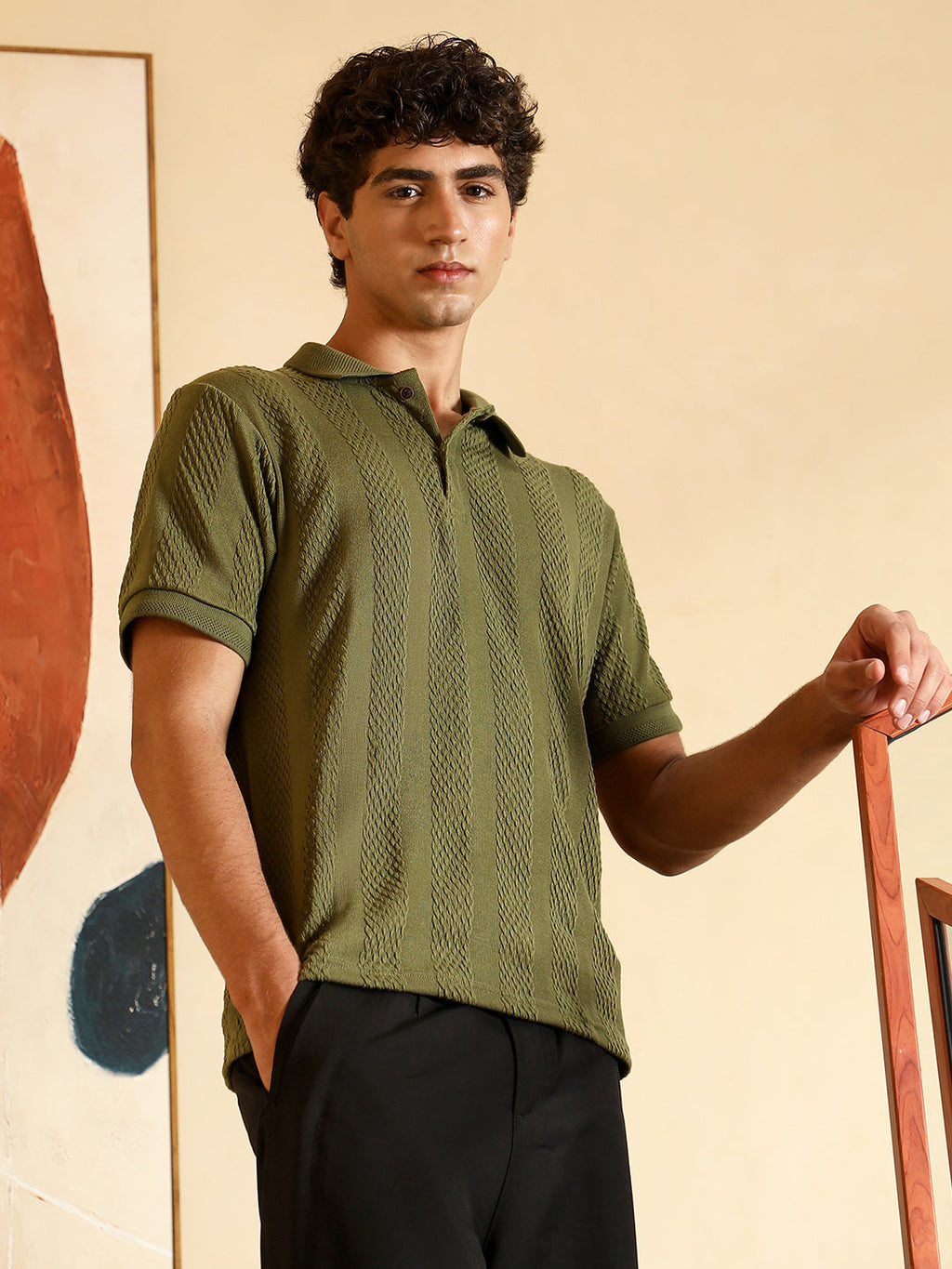 Bi-Panel Polo T-Shirt